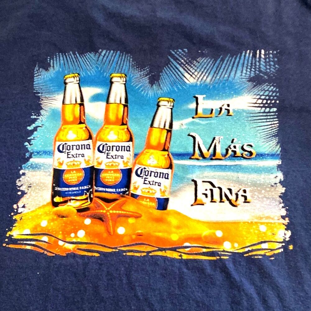 Corona Extra La Mas Fina Puerto Morelos Graphic Shirt XL